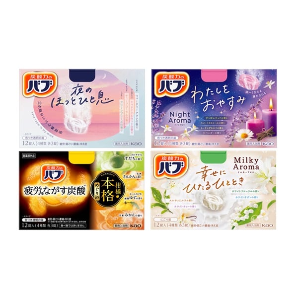 バブ 12錠　 薬用入浴剤 　4箱セット　  バブ  花王(4個セット)