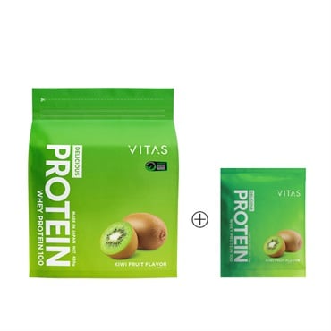 VITAS プロテイン WPC トライアル1食分付 450g+32g(キウイ風味)