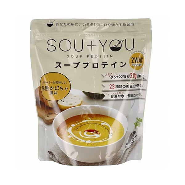 (ご予約商品) SOU+YOU スーププロテイン 420g MY ROUTINE(完熟かぼちゃ風味)