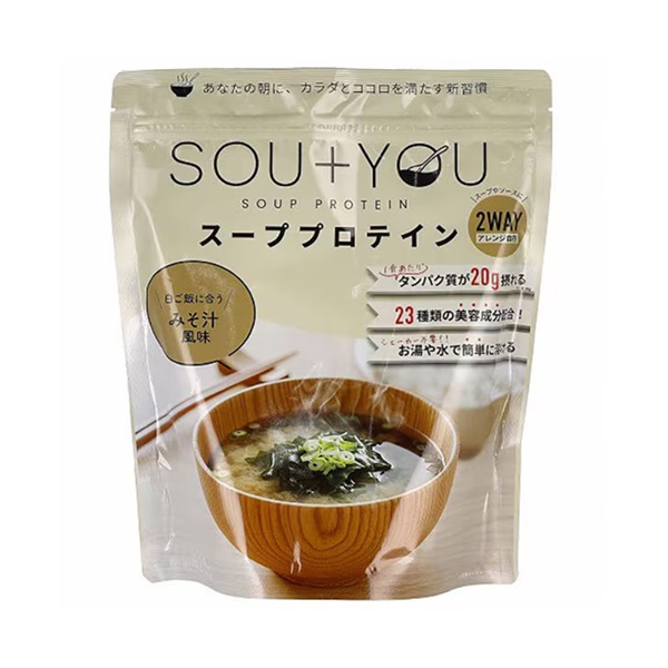(ご予約商品) SOU+YOU スーププロテイン 420g MY ROUTINE(みそ汁風味)