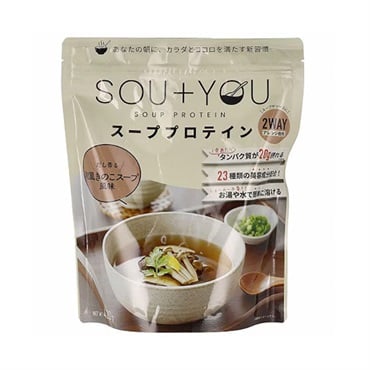 (ご予約商品) SOU+YOU スーププロテイン 420g MY ROUTINE(和風きのこスープ風味)