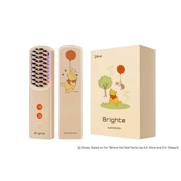 (ご予約商品)エレキブラシ（プーさんモデル）+オリジナルポーチ Brighte(BRT-FSB180-P+ポーチ)