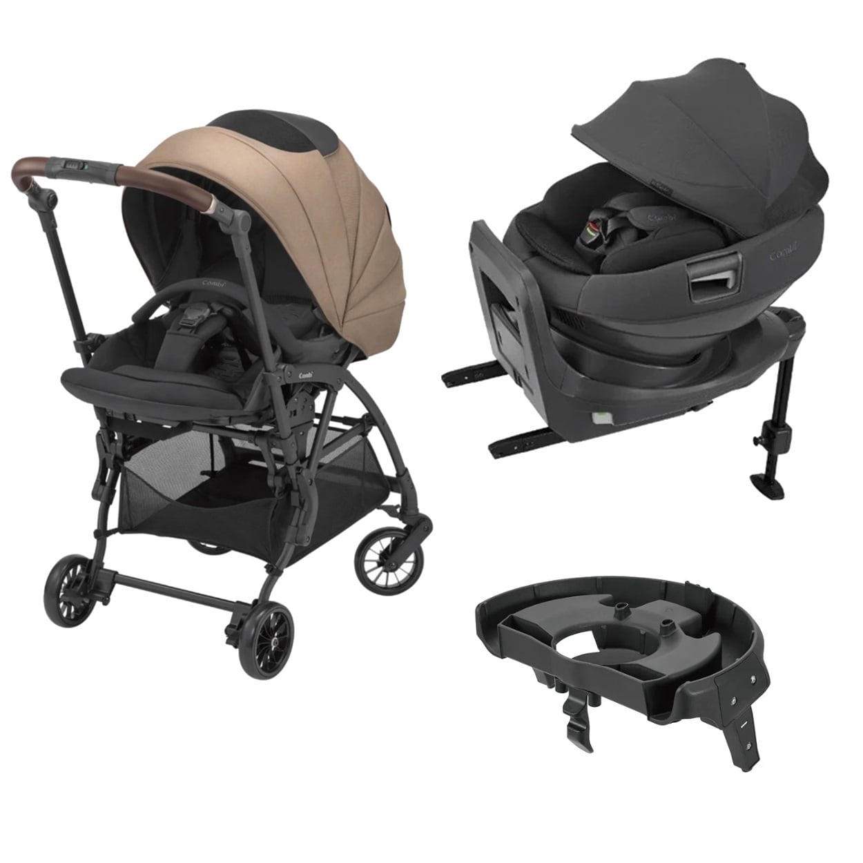 3日間限りの特別価格 コンビ ホワイトレーベル THE S Go エッグショック DR + ホワイトレーベル THE S R129 エッグショック ZG + トラベルシステム アタッチメント(2007945101036)
