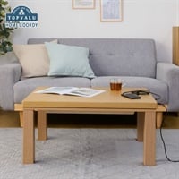 ホームコーディ　USBポート付きテーブルこたつ(ナチュラル-80cm)