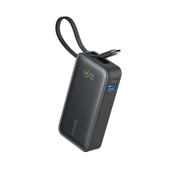 Anker モバイルバッテリー　Anker Nano Power Bank 10000ｍAh (30W, Built-In USB-C Cable) ブラック A1259011(A1259011)