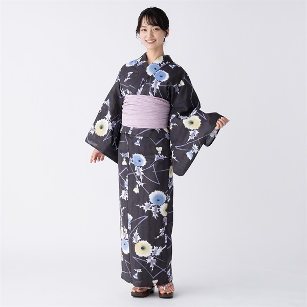 KUSUMI ゆかた 帯の2点セット レディス(紫陽花) ポイント20倍対象商品】KUSUMI ゆかた 2点セット レディス 接触