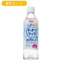 【6本セット】ピジョン すっきりアクア もも 500ml イオン飲料 3ヶ月頃～ ベビー飲料(2112344084078)