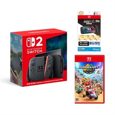 【BEE-S-KB6CA】Nintendo Switch 2 (日本語・国内専用) + Nintendo Switch2 マリオカート ワールド＋専用液晶保護フィルム 衝撃吸収