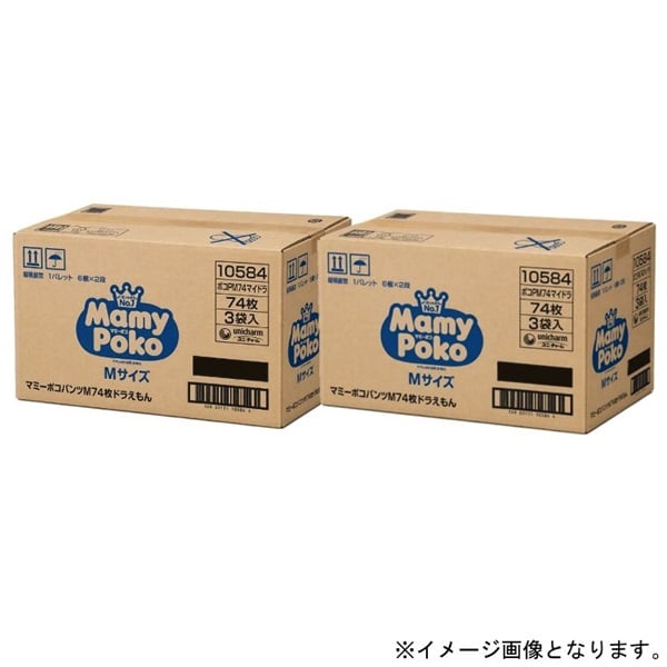 【2ケース】マミーポコパンツ Mサイズ 222枚 男女共用 ケース販売 ドラえもん #(2135318572074)