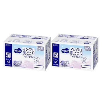 【2ケース】ムーニー マシュマロ肌ごこち モレ安心 Mサイズ 108枚 テープタイプ 紙おむつ ケース販売 #(2135318572135)