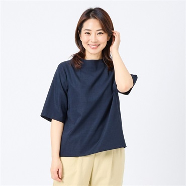 【ジュンコシマダ】【白】【涼感】リネンスモックブラウス★〜麻ブラウス♡ ジュンコシマダ】【白】【涼感】リネンスモックブラウス☆〜麻