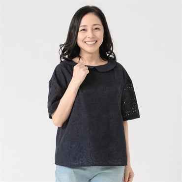 リーフ柄刺繍ﾌﾞﾗｳｽ レディス PART2 BY JUNKO SHIMADA(パート2 BY ジュンコシマダ) 931974C(コイアオ-9ｺﾞｳ)