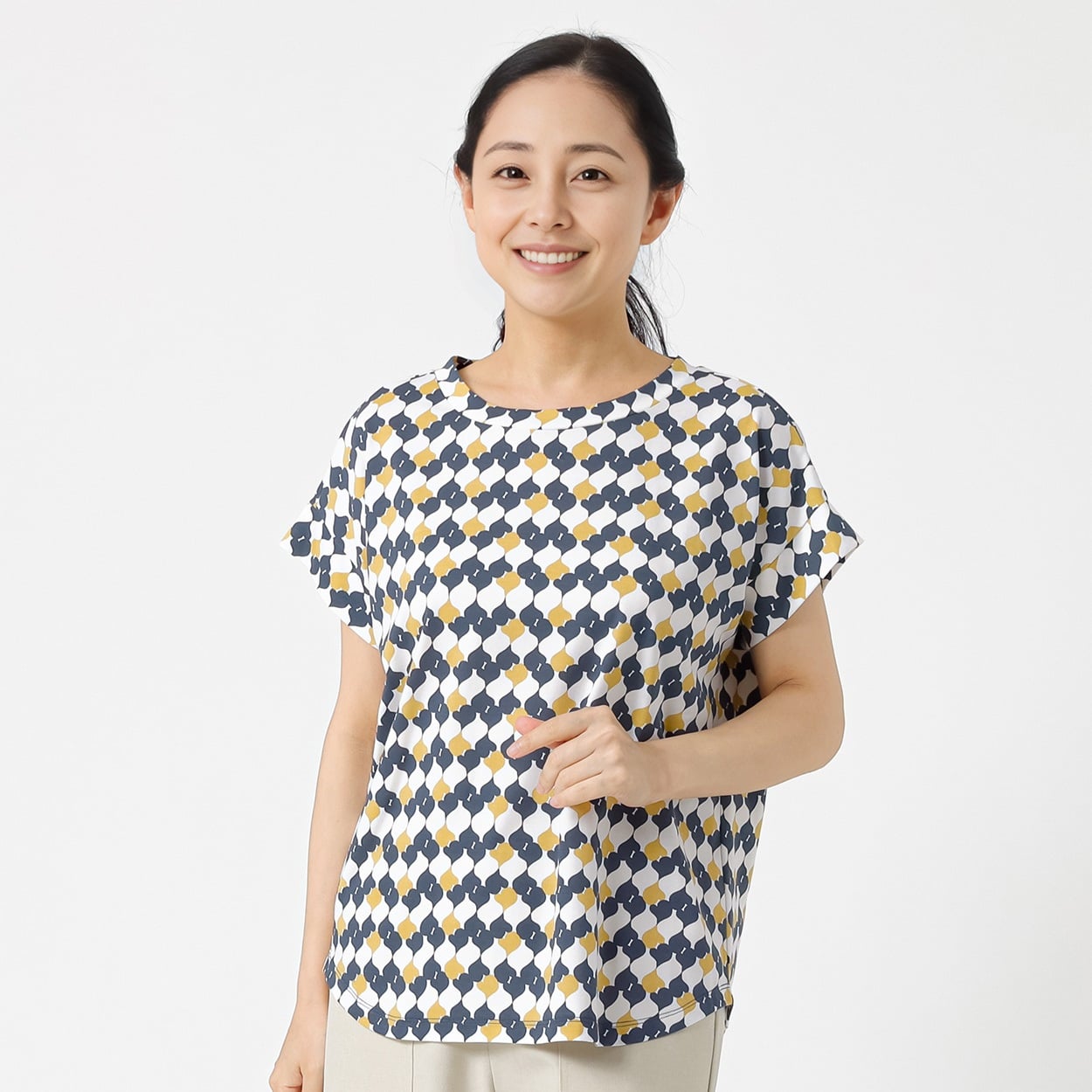 ハート柄総プリントＴシャツ レディス PART2 BY JUNKO SHIMADA(パート2 BY ジュンコシマダ) 933822C(キイロ-2XL)