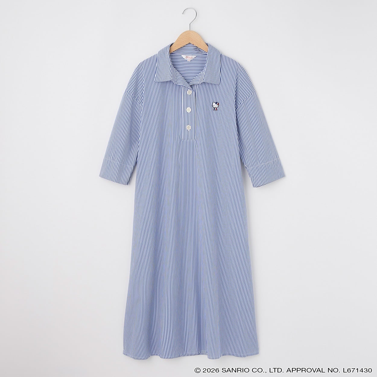 ハロ－キティ刺繍ワンピ－ス PART2 BY JUNKO SHIMADA(パート2 BY ジュンコシマダ) 931034C(Ａアオ-L)