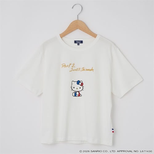 ハローキティトリコロ－ルプリントＴシャツ PART2 BY JUNKO SHIMADA(パート2 BY ジュンコシマダ) 933830C(キナリ-M)