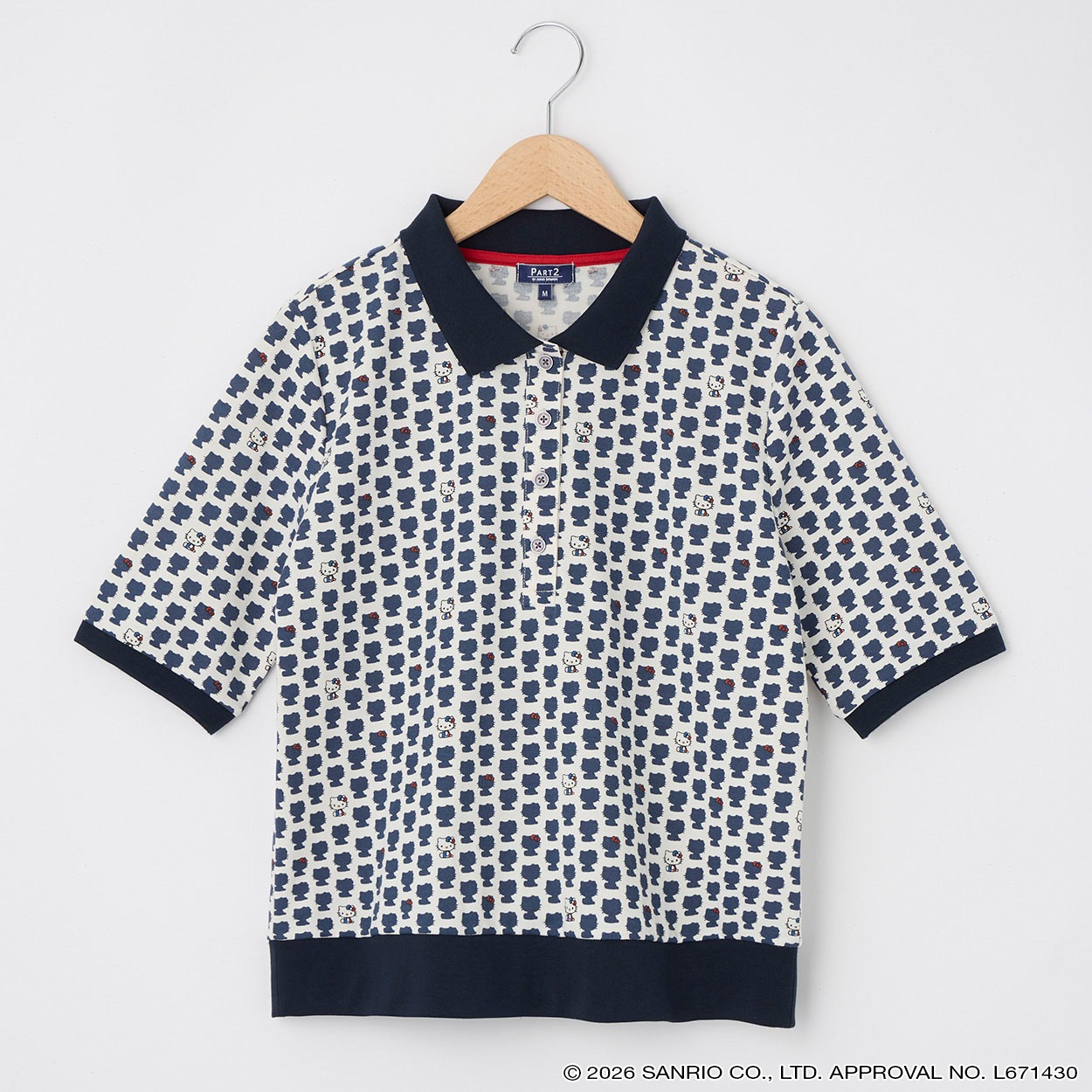 ハローキティ総柄ポロシャツ PART2 BY JUNKO SHIMADA(パート2 BY ジュンコシマダ) 933831C(コイアオ-XL)