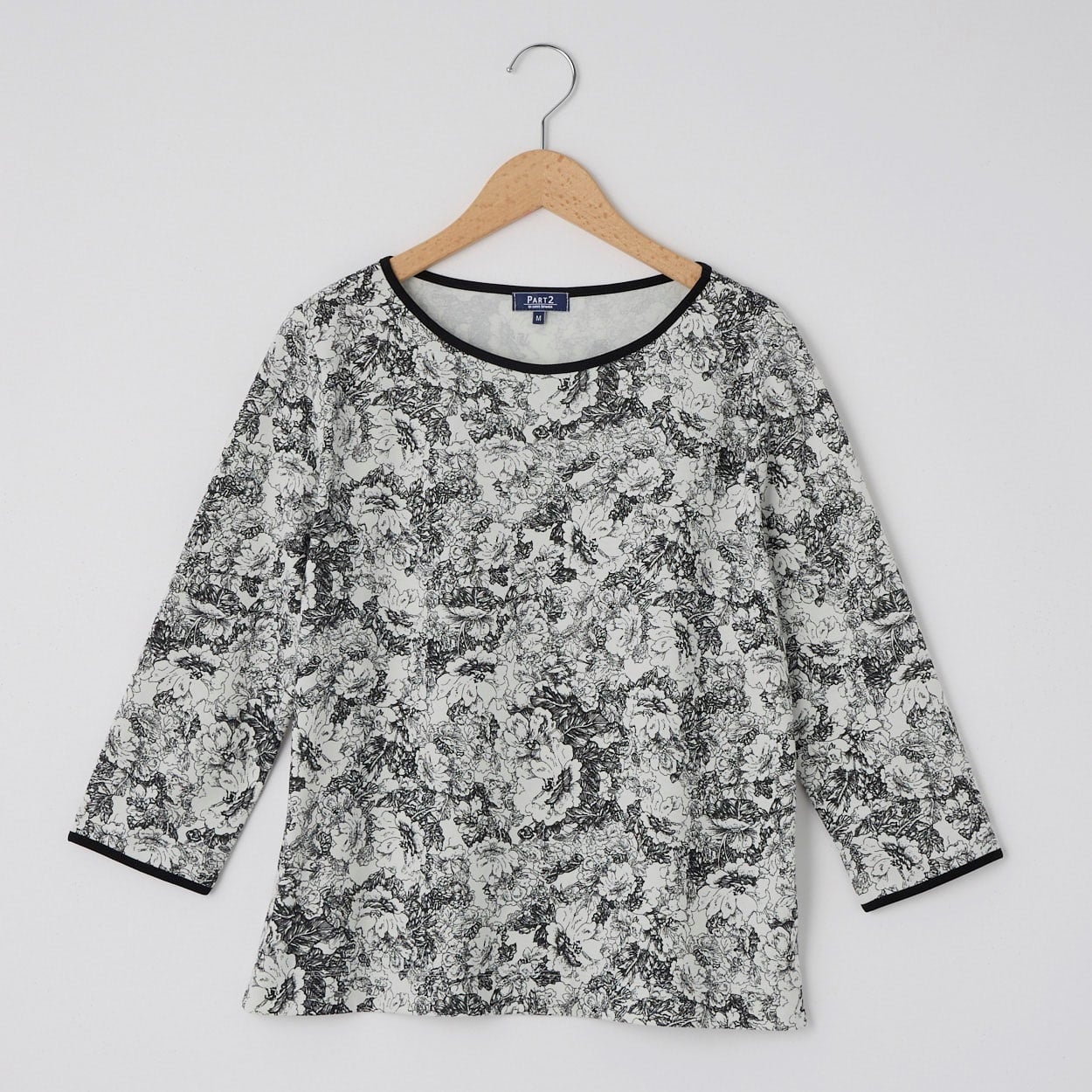 パイピング使い配色Tシャツ PART2 BY JUNKO SHIMADA(パート2 BY ジュンコシマダ) 933836C(キナリ-M)