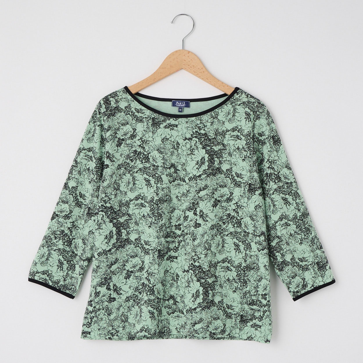 パイピング使い配色Tシャツ PART2 BY JUNKO SHIMADA(パート2 BY ジュンコシマダ) 933836C(ミドリ-L)