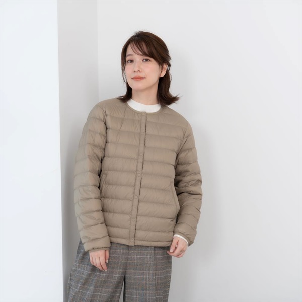 梅さん分】HUNTING WORLD レディースノーカラーダウンジャケット 梅さん分】HUNTING WORLD レディースノーカラーダウンジャケット