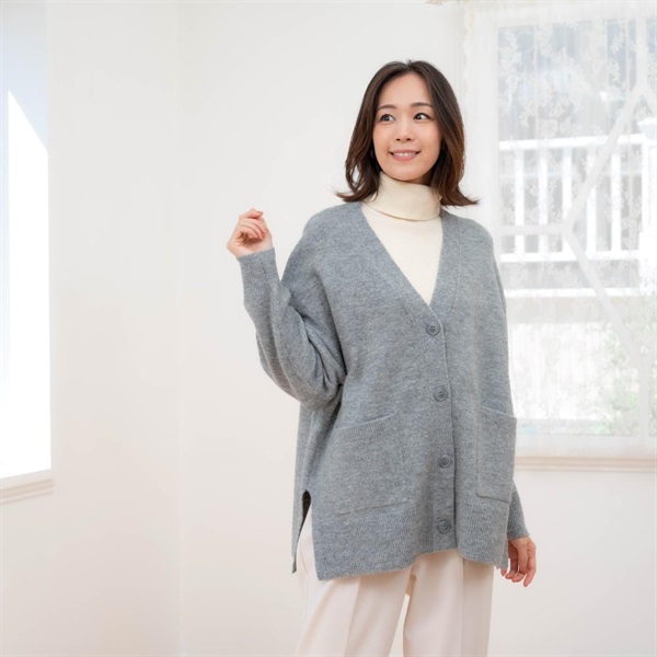 TVC ブラッシュヤーンVネックカーディガン レディス | イオンスタイル  