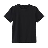 TVC オーガニックコットン クルーネック半袖Tシャツ レディス(クロ（無地）-S)