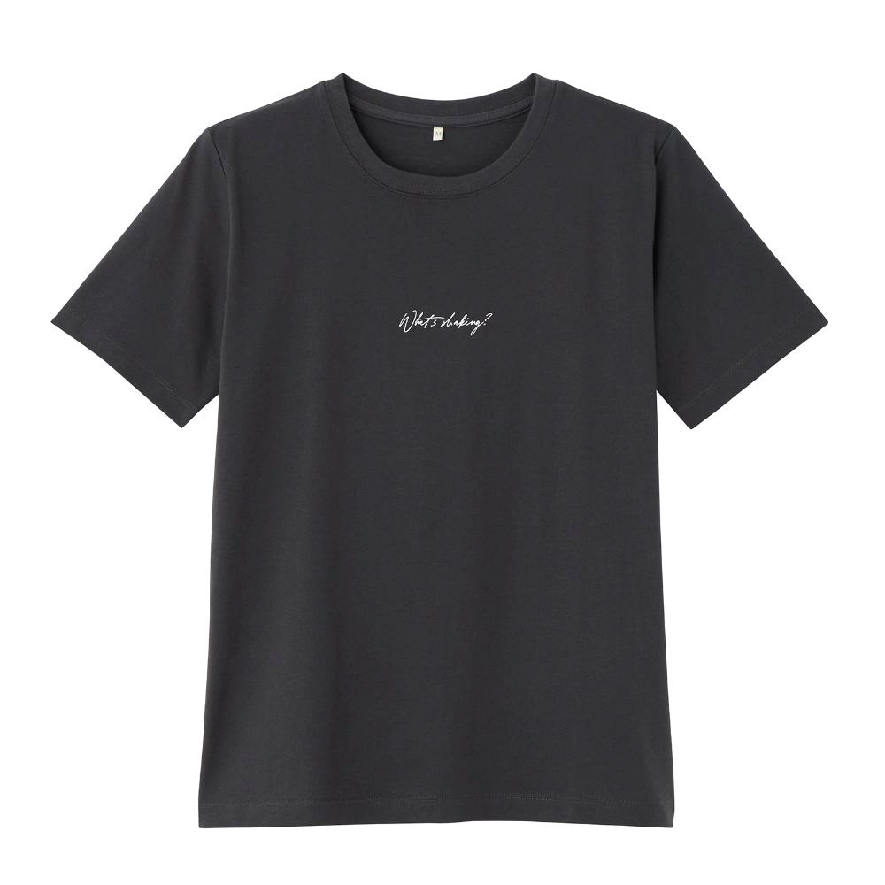 TVC オーガニックコットン クルーネック半袖Tシャツ レディス(チヤコ－ルグレ－（ロゴ）-L)