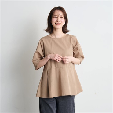クストバルセロナ　Tシャツ　チュニック　ブラウン　スパンコール　u6558c クストバルセロナTシャツチュニックブラウンスパンコールu6558c
