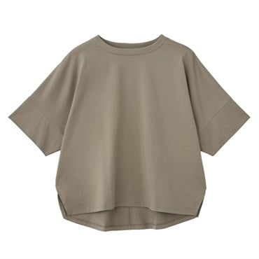 TVC シルキーコットン ひんやり抗菌防臭 ドルマン半袖Tシャツ レディス(ベージュ-L)