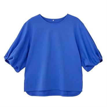 TVC シルキーコットン ひんやり抗菌防臭 ねじり袖Ｔシャツ レディス(ネイビー-M)