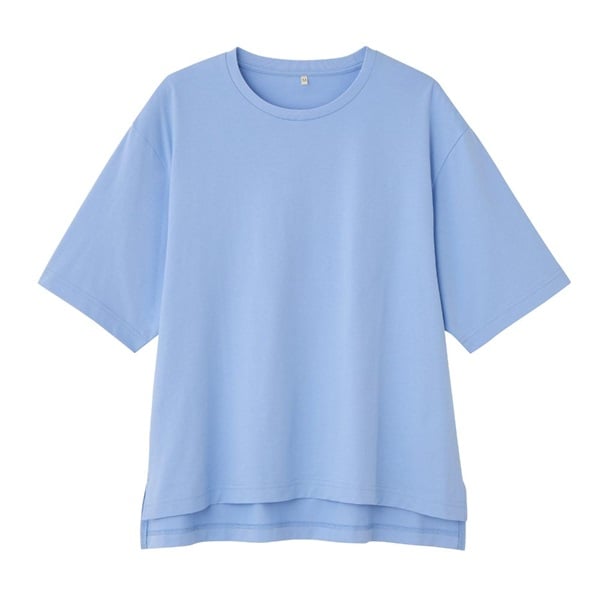 TVC 【ピースフィットクール】 遮熱・UV対策ひんやりサラサラ 5分袖Tシャツ レディス(ブルー-L)