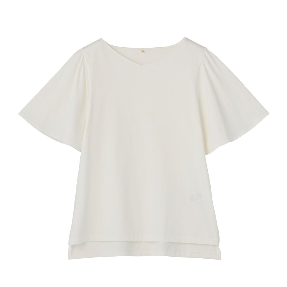 TVC 【ピースフィットクール】遮熱・UV対策 ひんやりサラサラ フレア袖Ｔシャツ レディス(ホワイト-S)