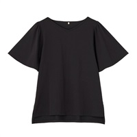 TVC 【ピースフィットクール】遮熱・UV対策 ひんやりサラサラ フレア袖Ｔシャツ レディス(ブラック-S)