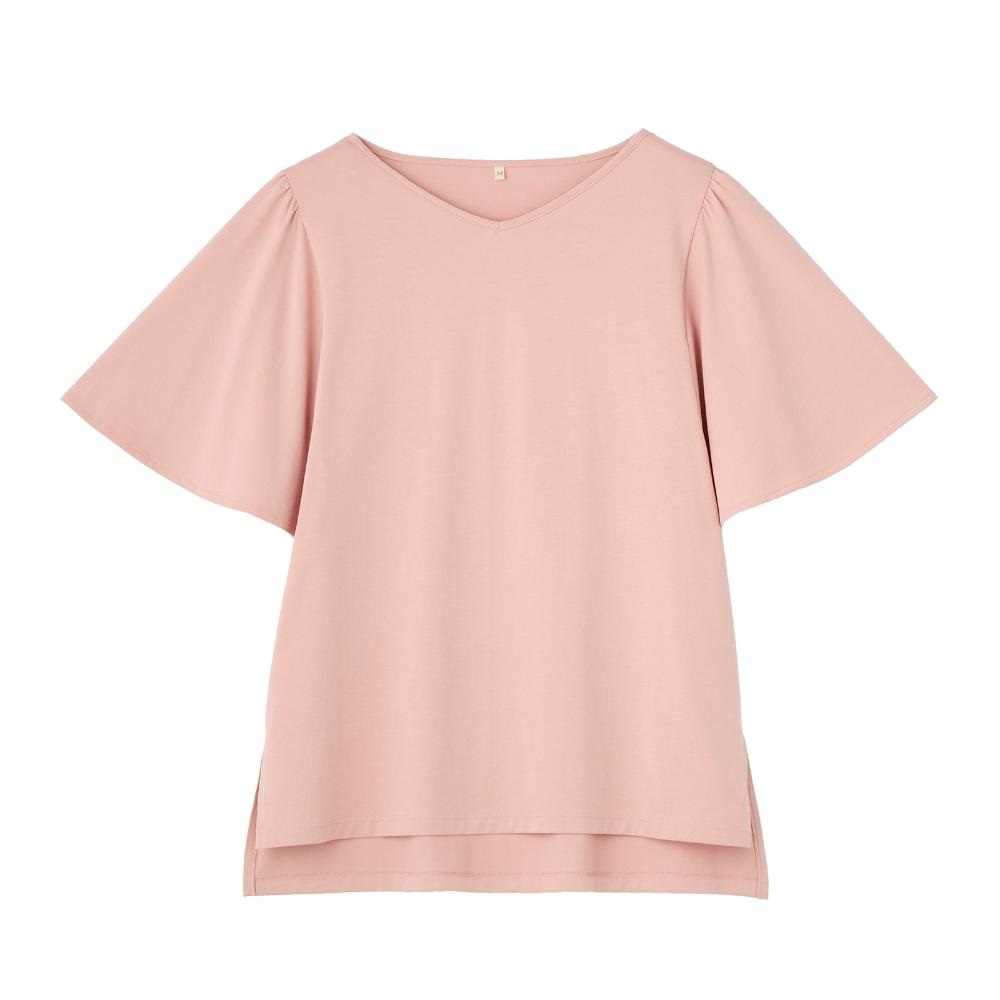 TVC 【ピースフィットクール】遮熱・UV対策 ひんやりサラサラ フレア袖Ｔシャツ レディス(ピンク-S)
