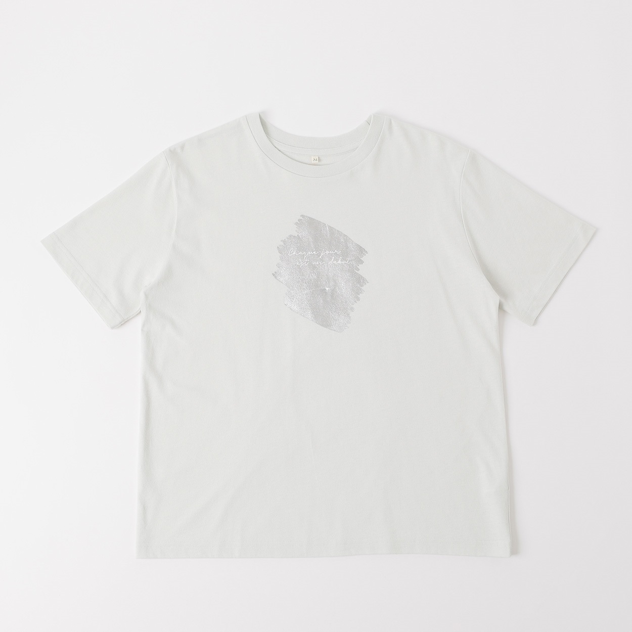 TVC(ティーヴィシー) 【BEST BUY】コットン100プリント半袖Tシャツ レディス(ウスグレー（シルバーペイント）-M)