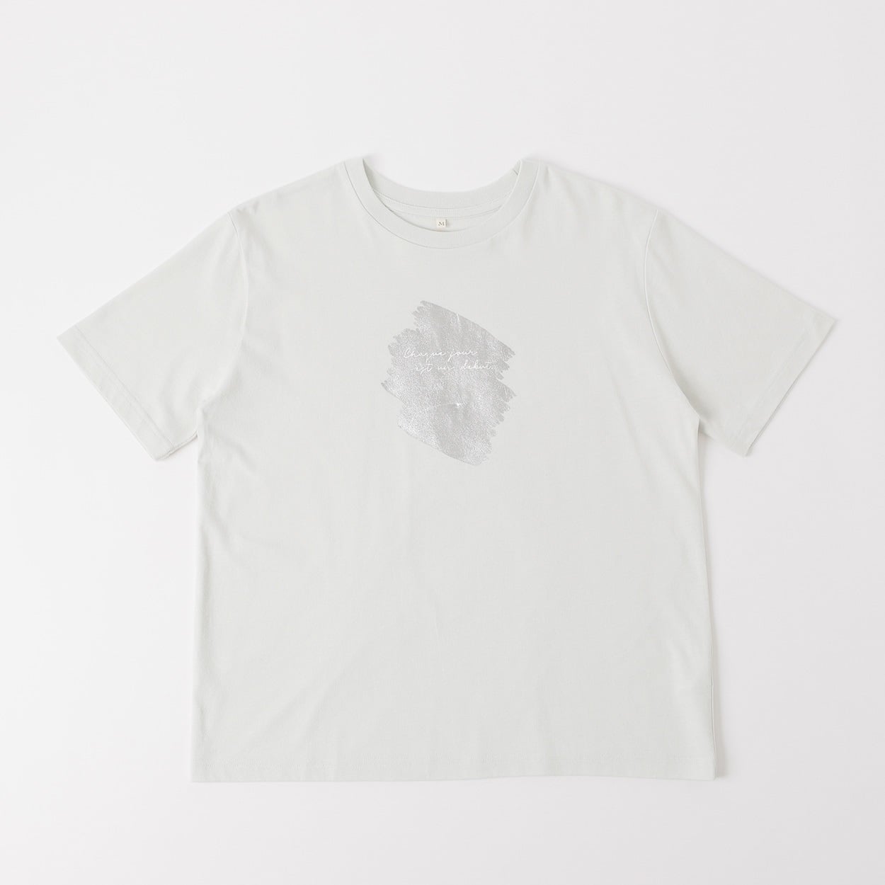 TVC(ティーヴィシー) 【BEST BUY】コットン100プリント半袖Tシャツ レディス(ウスグレー（シルバーペイント）-XL)