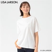 TVC(ティーヴィシー) リサ・ラーソン マイキー胸ポケエンボス加工Tシャツ レディス(シロ-M)