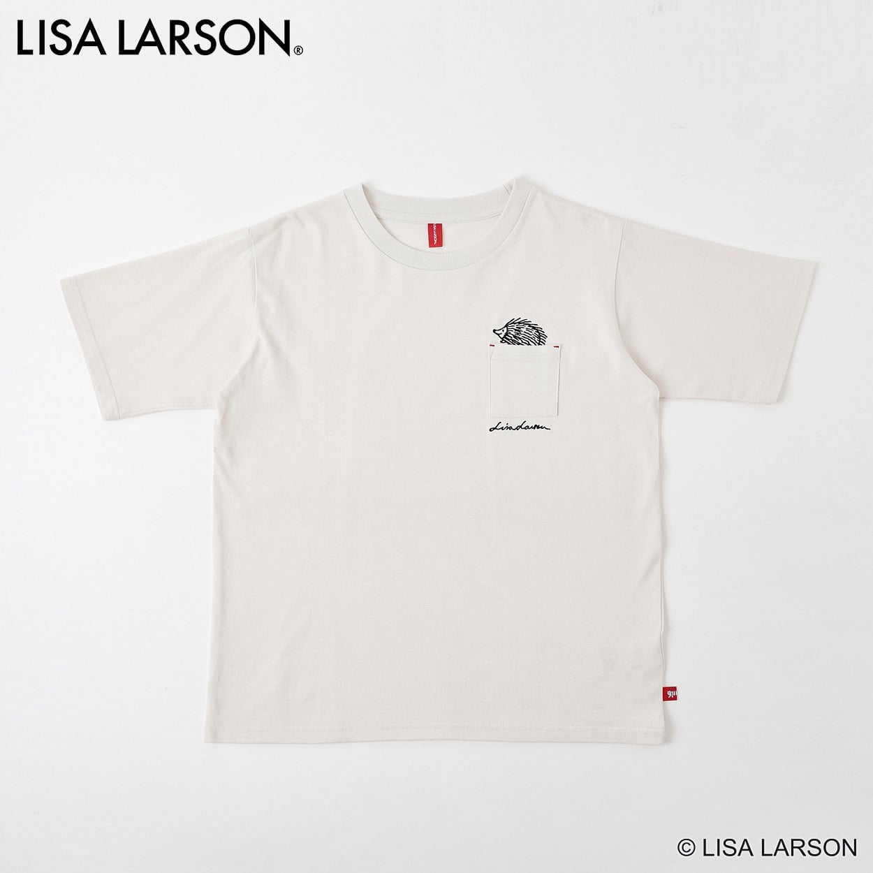 TVC(ティーヴィシー) リサ・ラーソン はりねずみ胸ポケット刺繍Tシャツ レディス(ウスチャ-L)
