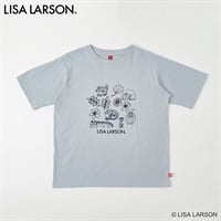 TVC(ティーヴィシー) リサ・ラーソン スケッチキャットフロッキープリントTシャツ レディス(ウスアオ-M)