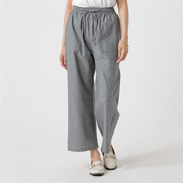 TVC(ティーヴィシー) 【BEST BUY】シャンブレーワイドパンツ レディス(クロ-S)