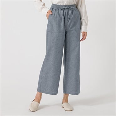 TVC(ティーヴィシー) 【BEST BUY】シャンブレーワイドパンツ レディス(コイアオ-S)