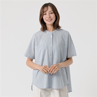 TVC(ティーヴィシー) 【BEST BUY】 サンドウォッシュ無地ポケット付ブラウス レディス(ウスアオ-S)