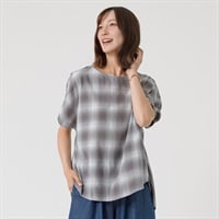 TVC(ティーヴィシー) 【BEST BUY】 サンドウォッシュ チェックフレアブラウス レディス(Ａウスクロ-S)