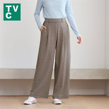 TVC(ティーヴィシー) カットソージャガードワイドパンツ レディス