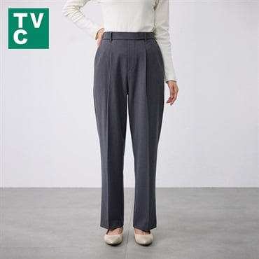 TVC(ティーヴィシー) オルスタ両面起毛ストレートパンツ（また下長め） レディス