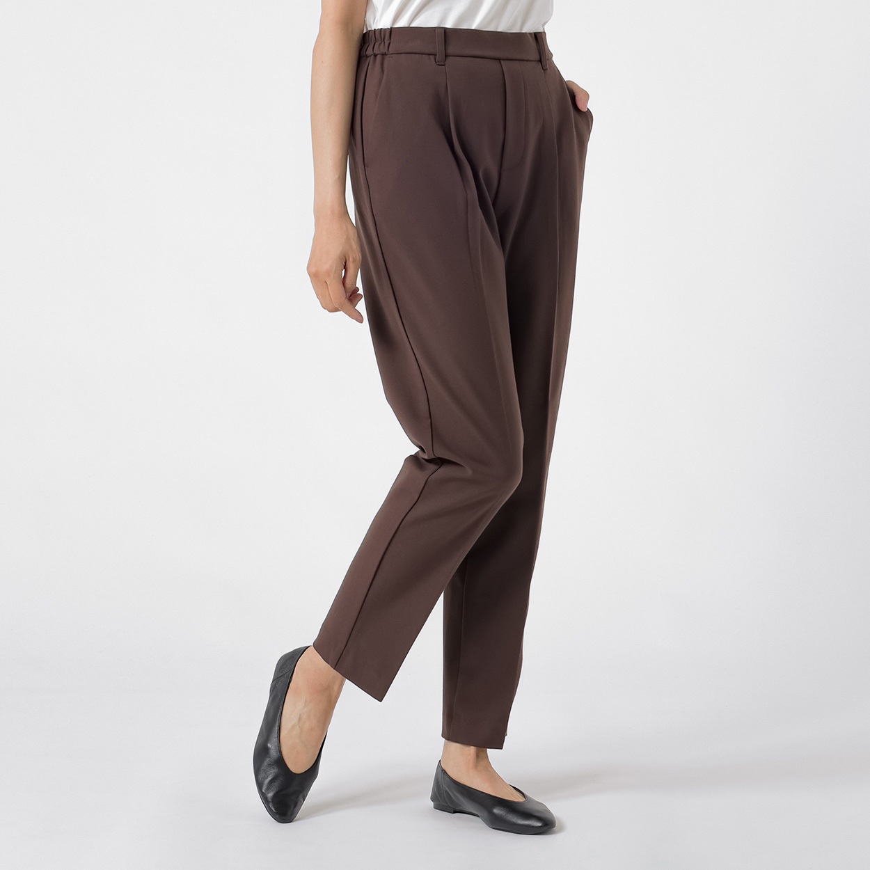 TVC(ティーヴィシー) オルスタ両面起毛テーパードパンツ レディス(コイチャ-M)