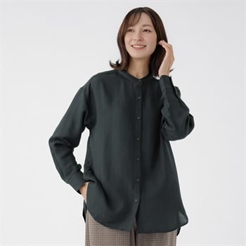TVC(ティーヴィシー) コットンローン長袖チュニック レディス(クロ-S)