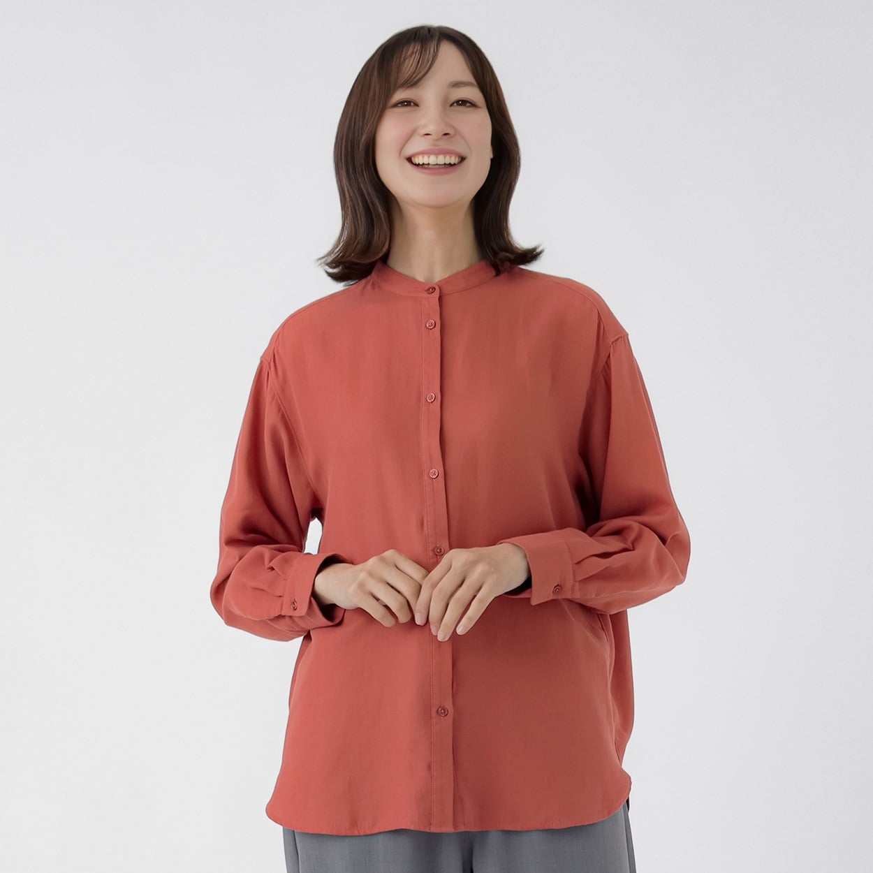 TVC(ティーヴィシー) コットンローン長袖チュニック レディス(コイアカ-L)