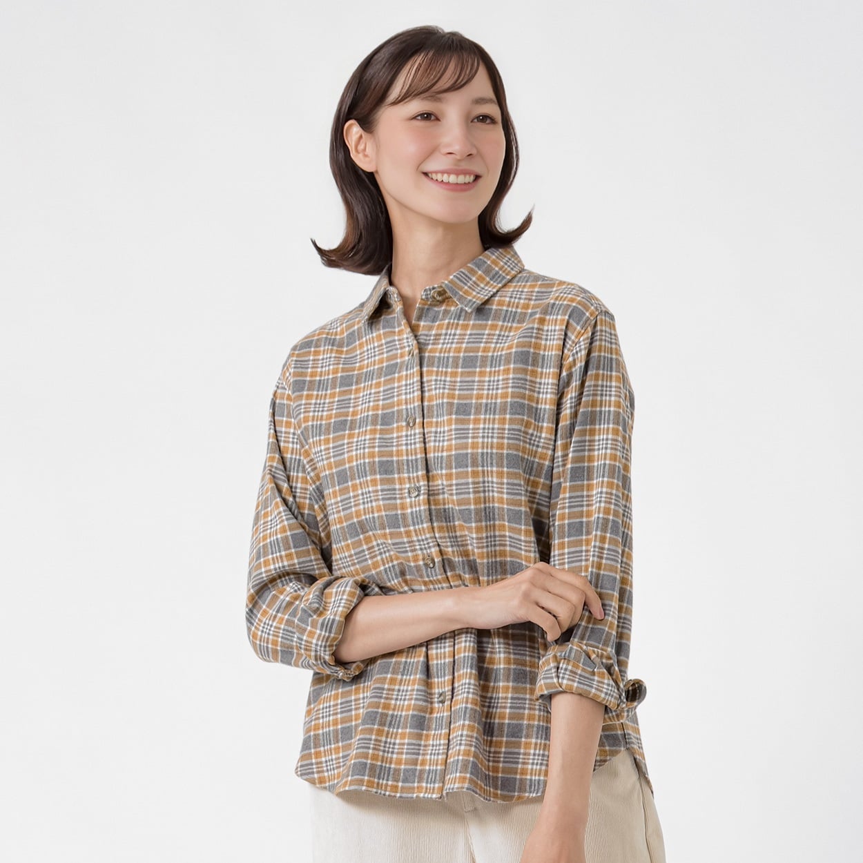 TVC(ティーヴィシー) ピースフィットウォーム てまラクフランネルシャツ レディス(Ａウスクロ-XL)