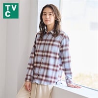 TVC(ティーヴィシー) ピースフィットウォーム てまラクフランネルシャツ レディス