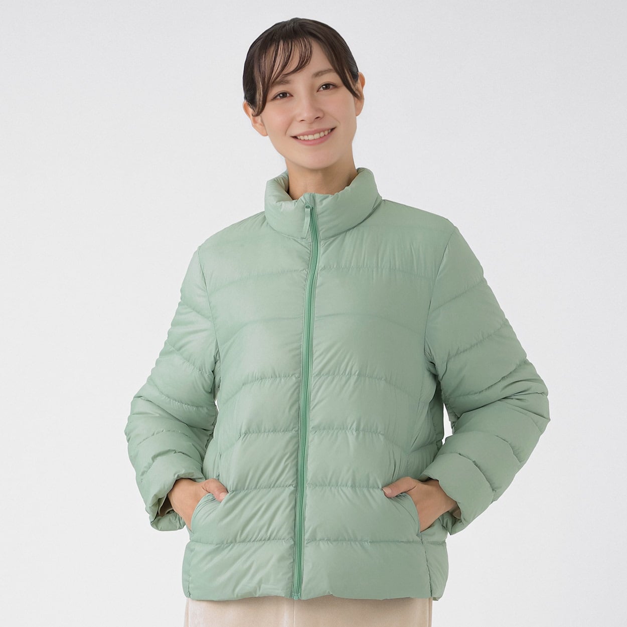 TVC(ティーヴィシー) ウォッシャブルダウンスタンドジャケット レディス(ウスミドリ-XL)